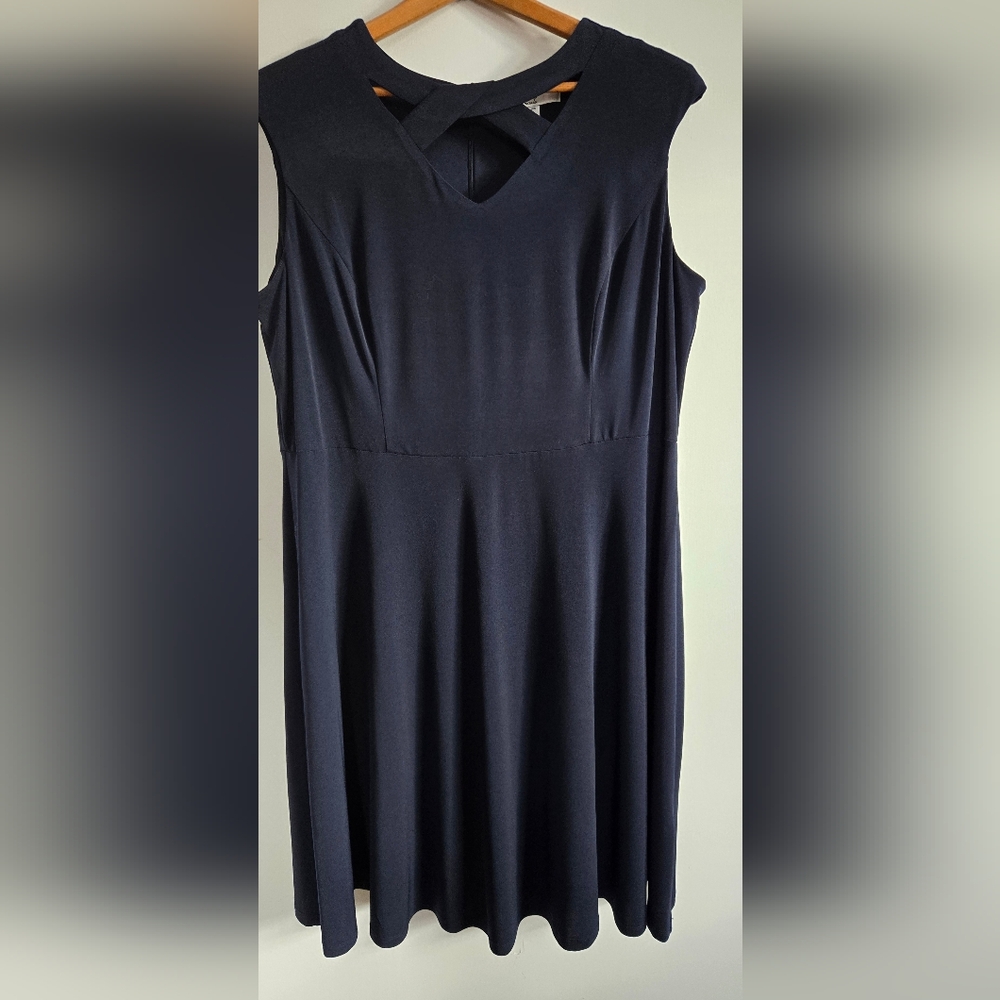 Wisp Elegant Navy Sleeveless Dress? 20W